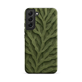 Intricate Green Leaf Pattern Phone Case, Samsung Galaxy S22 Plus / Matte, Mobile Cases, Toby Leon
