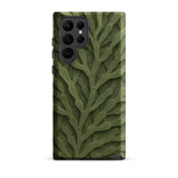 Intricate Green Leaf Pattern Phone Case, Samsung Galaxy S22 Ultra / Matte, Mobile Cases, Toby Leon