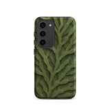 Intricate Green Leaf Pattern Phone Case, Samsung Galaxy S23 / Matte, Mobile Cases, Toby Leon