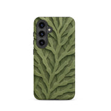Intricate Green Leaf Pattern Phone Case, Samsung Galaxy S24 / Matte, Mobile Cases, Toby Leon