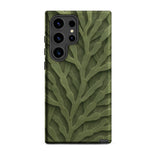 Intricate Green Leaf Pattern Phone Case, Samsung Galaxy S24 Ultra / Matte, Mobile Cases, Toby Leon