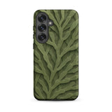 Intricate Green Leaf Pattern Phone Case, Samsung Galaxy S25 Plus / Matte, Mobile Cases, Toby Leon