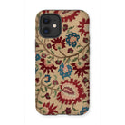Ionian Islands Embroidery - Textile Folk Art Iphone Case, 12 Mini / Matte, Floral Patterned Phone Case