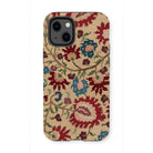 Ionian Islands Embroidery - Textile Folk Art Iphone Case, 13 Mini / Matte, Floral Patterned Phone Case