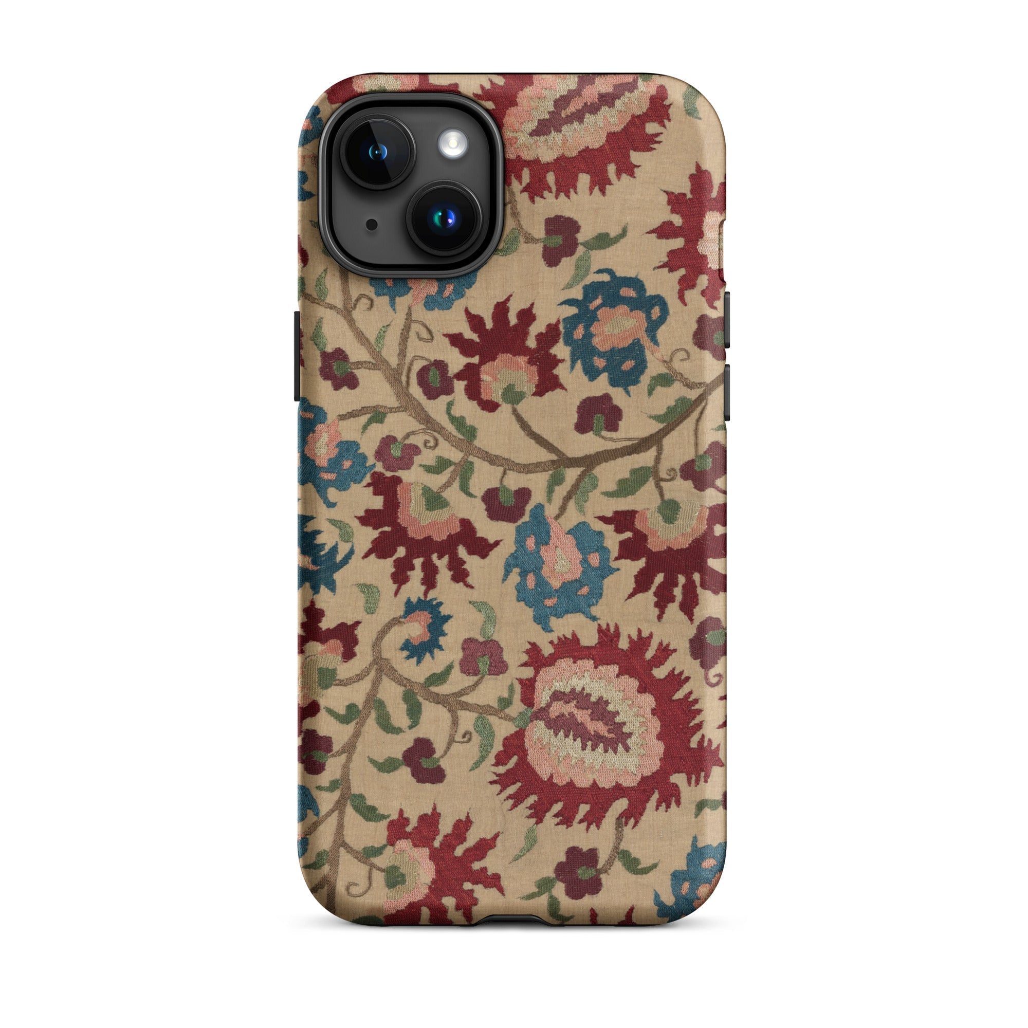 Ionian Islands Embroidery Textile Folk Art Iphone Case, 15 Plus / Matte, Floral Patterned Phone Case