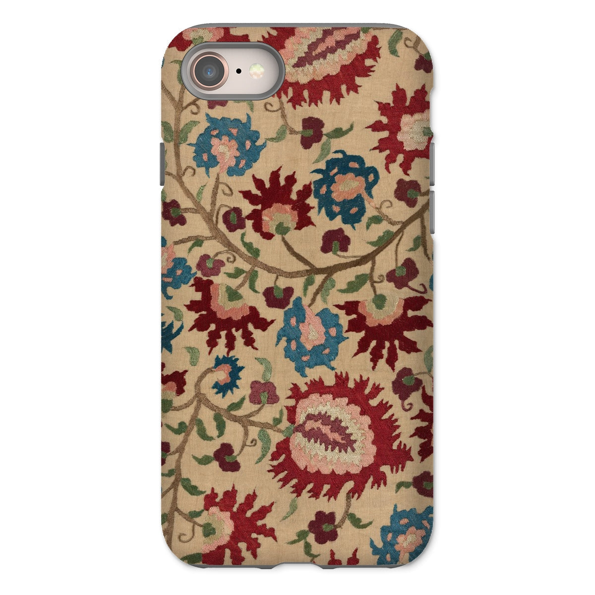Ionian Islands Embroidery Textile Folk Art Iphone Case, 8 / Matte, Floral Patterned Phone Case