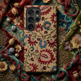 Ionian Islands Embroidery - Textile Folk Art Phone Case, Mobile Cases, Toby Leon