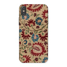Ionian Islands Embroidery - Textile Folk Art Iphone Case, x / Matte, Floral Patterned Phone Case