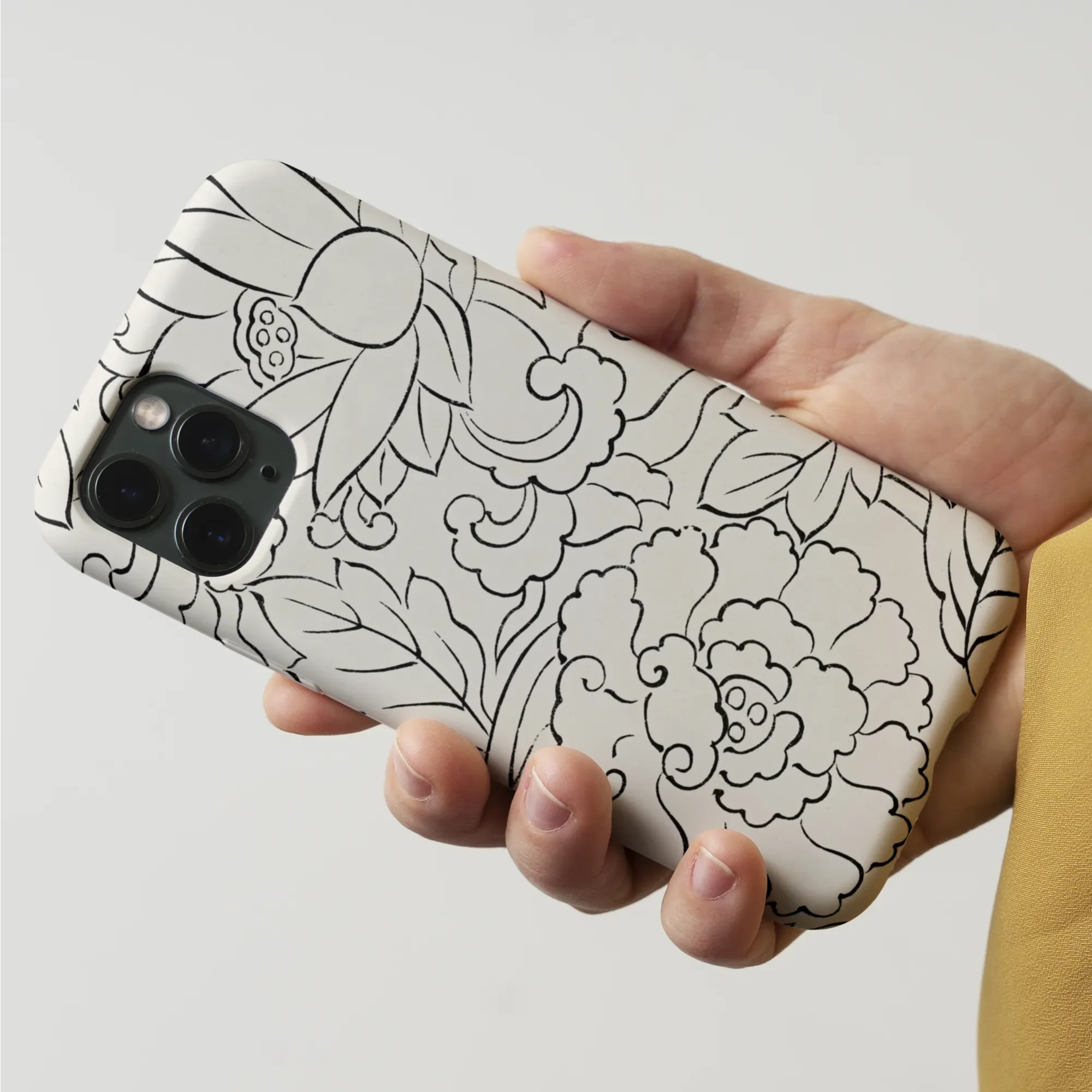 Black & White Florals - Taguchi Tomoki Iphone Case Mobile Phone Cases