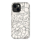 Black & White Florals - Taguchi Tomoki Iphone Case 14 Plus / Matte Mobile Phone Cases