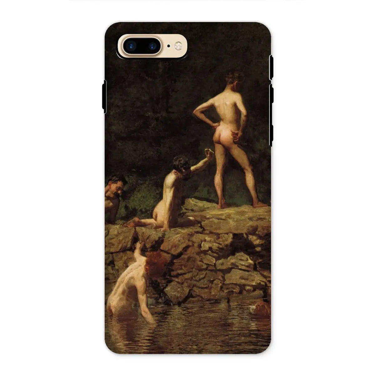 Swimming Hole - Thomas Eakins Nude Men Art Iphone Case 8 Plus / Matte Mobile Phone Cases