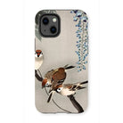 Sparrows and Wisteria - Ohara Koson Shin-hanga Art Iphone Case 13 Mini / Matte Mobile Phone Cases