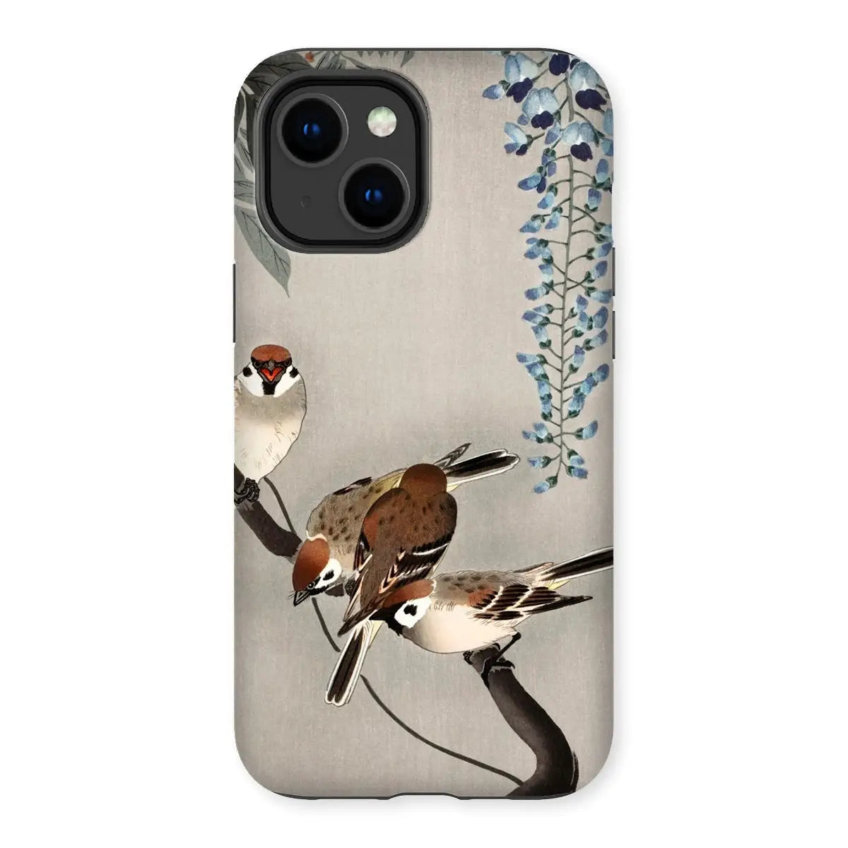 Sparrows and Wisteria - Ohara Koson Shin-hanga Art Iphone Case 14 Plus / Matte Mobile Phone Cases