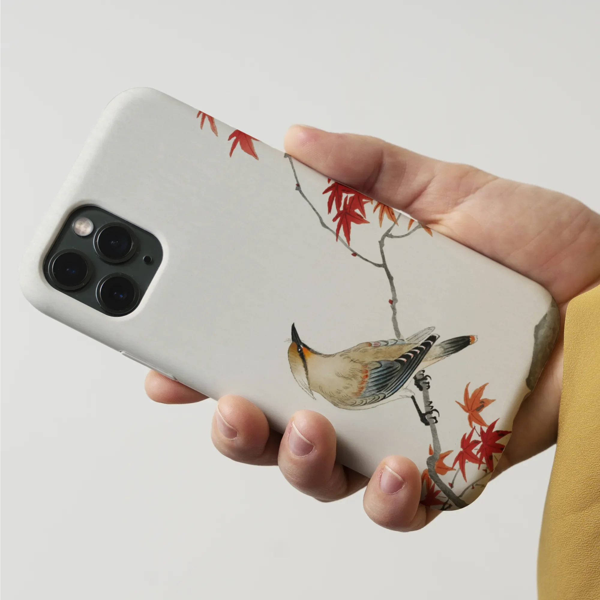 Bird on Maple - Ohara Koson Kachō-e Iphone Case Mobile Phone Cases