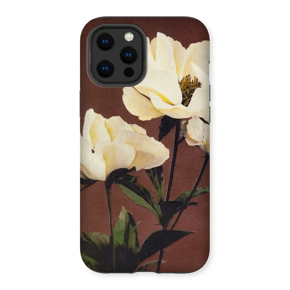 White Peony - Kazumasa Ogawa Floral Iphone Case 12 Pro Max / Matte Mobile Phone Cases