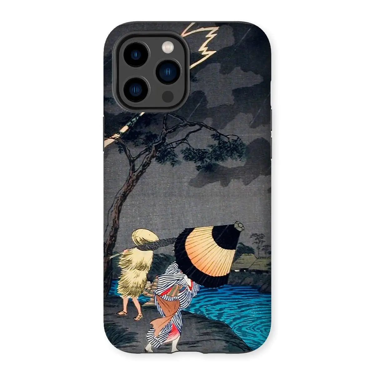 Thunderstorm at Tateishi - Takahashi Shōtei Art Iphone Case 14 Pro Max / Matte Mobile Phone Cases