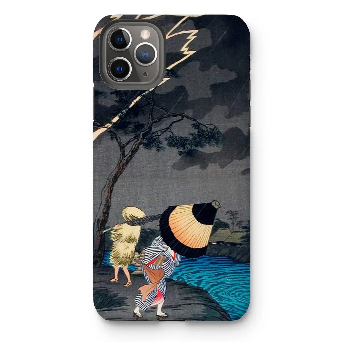 Thunderstorm at Tateishi - Takahashi Shōtei Iphone Case 11 Pro Max / Matte Mobile Phone Cases