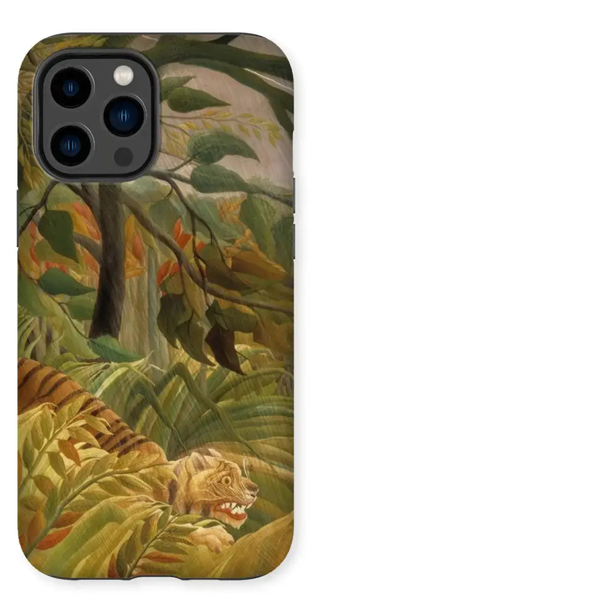 Art iPhone cases featuring a jungle tiger design on a stylish iPhone case