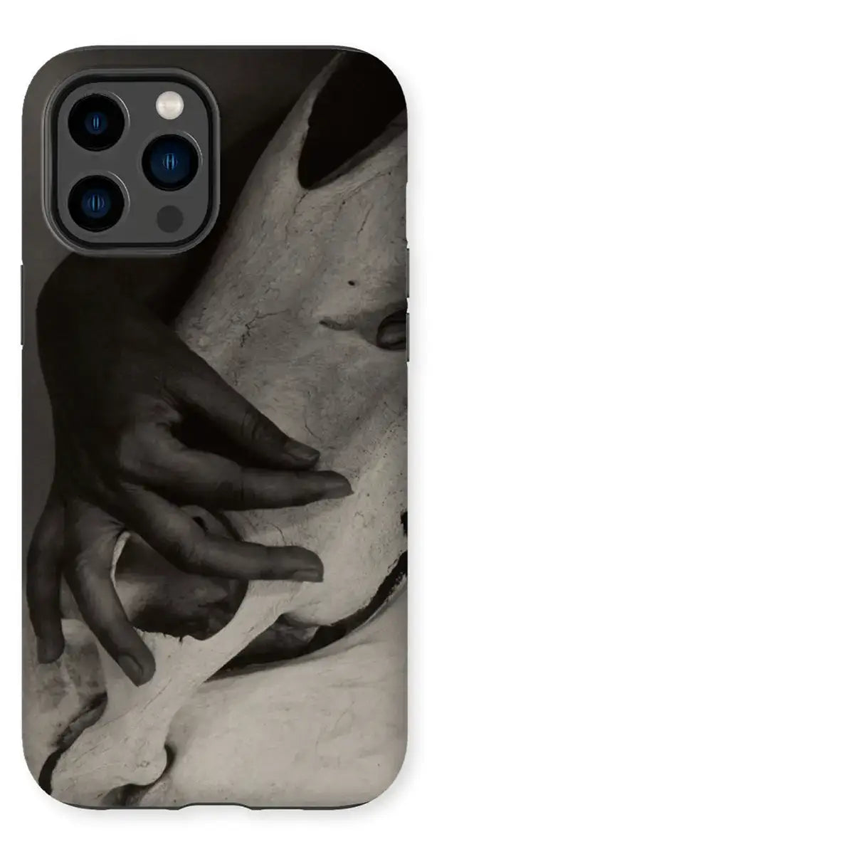 Monochrome art iPhone case showcasing modern design for stylish phone cases