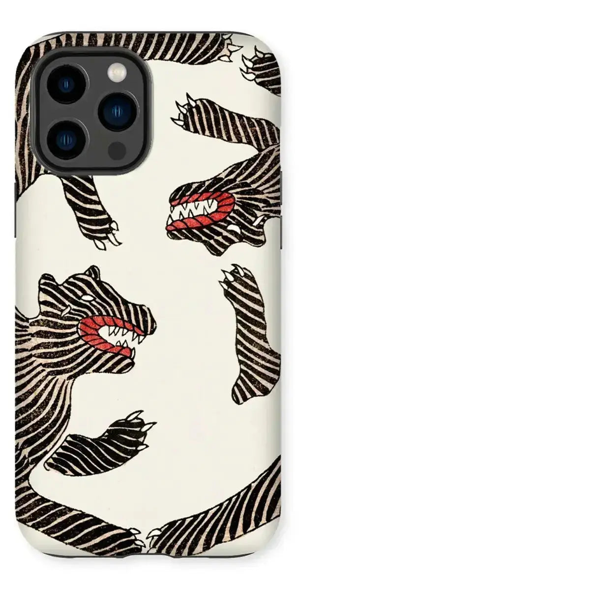 Tiger stripe art iPhone case showcasing a bold design for eclectic art iPhone cases
