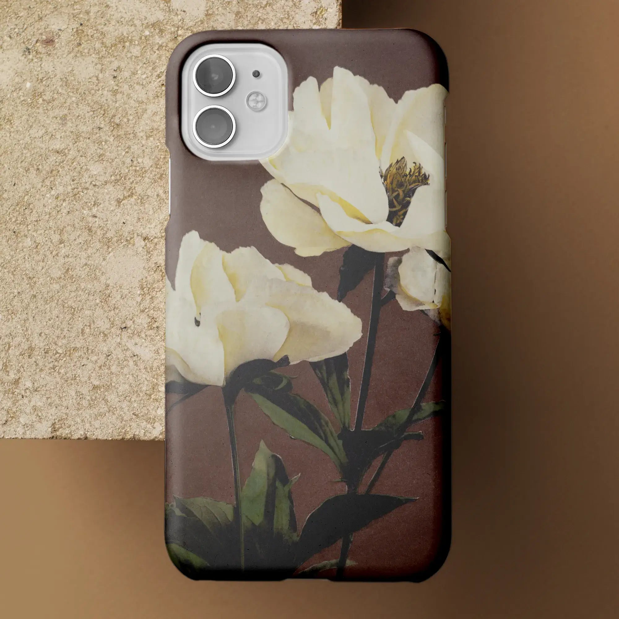 White Peony - Kazumasa Ogawa Floral Iphone Case Mobile Phone Cases