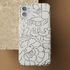 Black & White Florals - Taguchi Tomoki Iphone Case Mobile Phone Cases