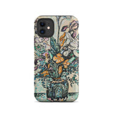 Iris Arum Tulips - Paul Signac Iphone Case, 11 / Matte, Iphone 12/12 Pro Case Floral Vase Illustration