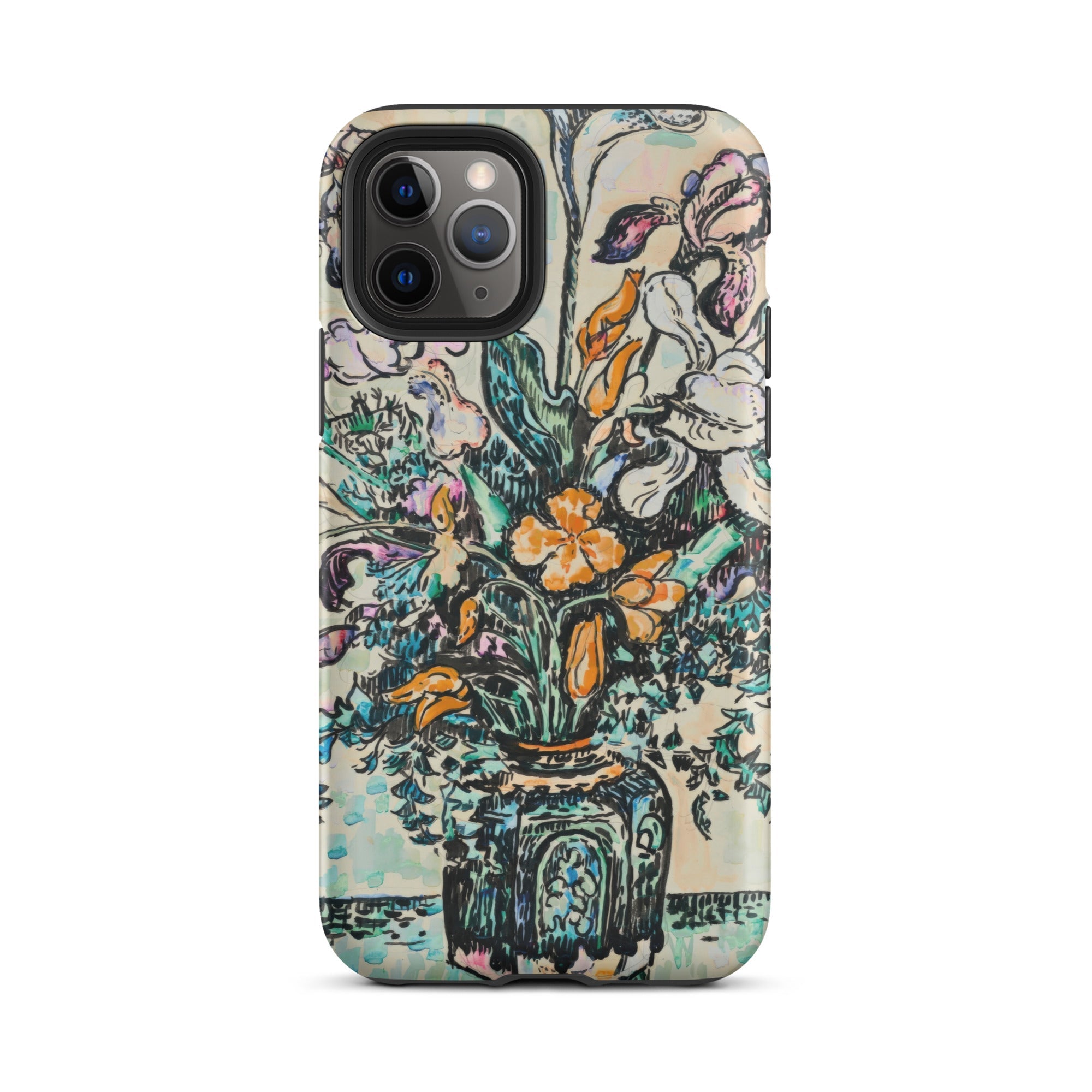 Iris Arum Tulips Paul Signac Iphone Case, 11 Pro / Matte, Iphone 11/12/13/14 Pro Floral Vase Themed Case