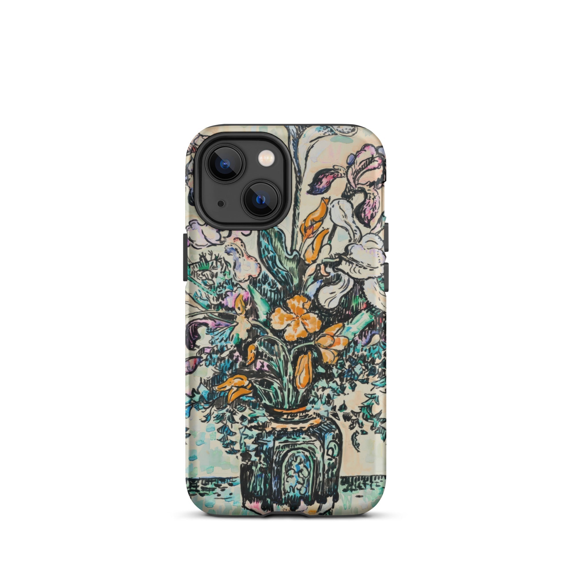 Iris Arum Tulips Paul Signac Iphone Case, 13 Mini / Matte, Iphone Case Floral Vase Design
