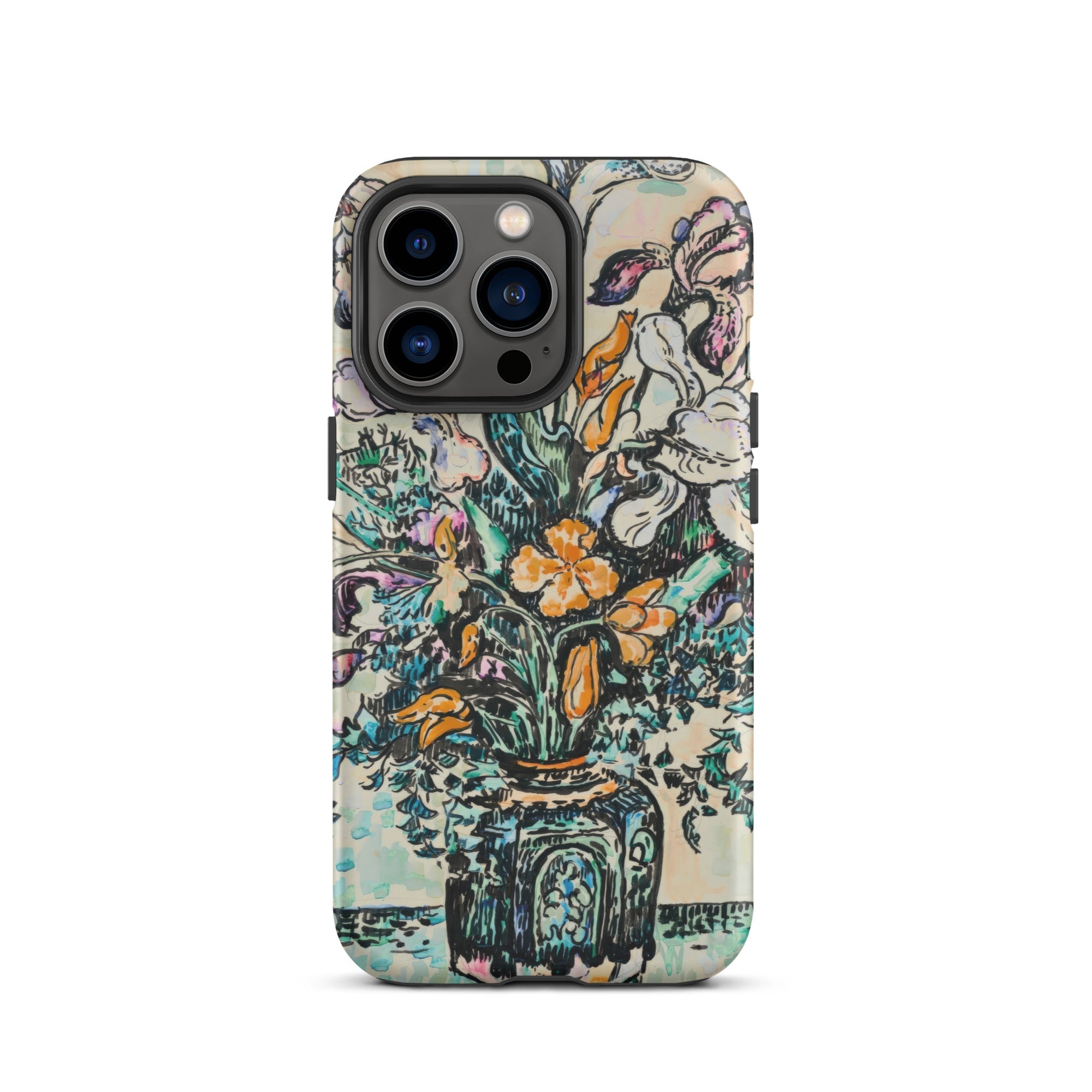 Iris Arum Tulips Paul Signac Iphone Case, 13 Pro / Matte, Iphone Case Colorful Floral Vase Design