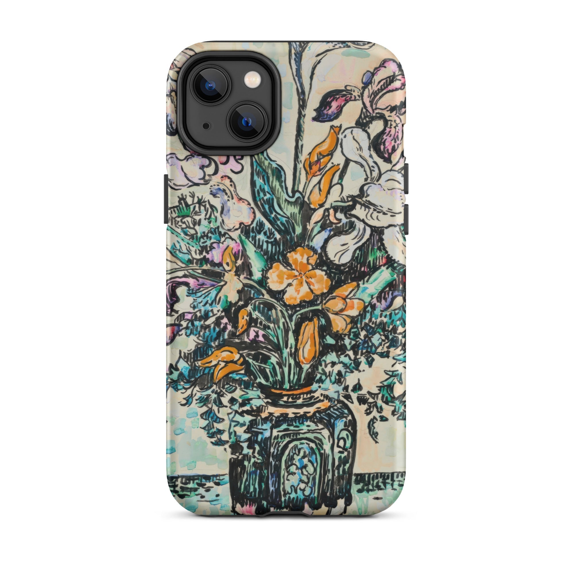 Iris Arum Tulips Paul Signac Iphone Case, 14 Plus / Matte, Iphone Floral Patterned Protective Case