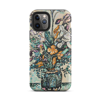 Iris Arum Tulips - Paul Signac Phone Case Iphone 11 Pro / Matte 11/12/13/14 Floral Vase-themed Signac’s, Mosaic Mobile Cases