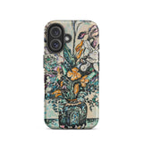 Iris Arum Tulips - Paul Signac Phone Case Iphone 16 / Matte Colorful Floral Vase Design Signac’s, Mosaic Mobile Cases