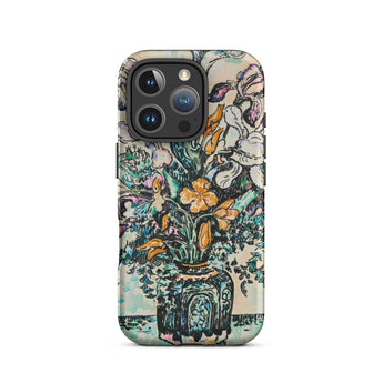 Iris Arum Tulips - Paul Signac Phone Case Iphone 16 Pro / Matte Floral Art Print Signac’s, Mosaic Mobile Cases