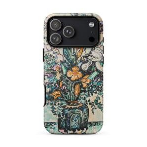 Iris Arum Tulips - Paul Signac Phone Case Iphone 17 Pro Max / Matte 12 Floral Design Black Signac’s, Mosaic Mobile Cases