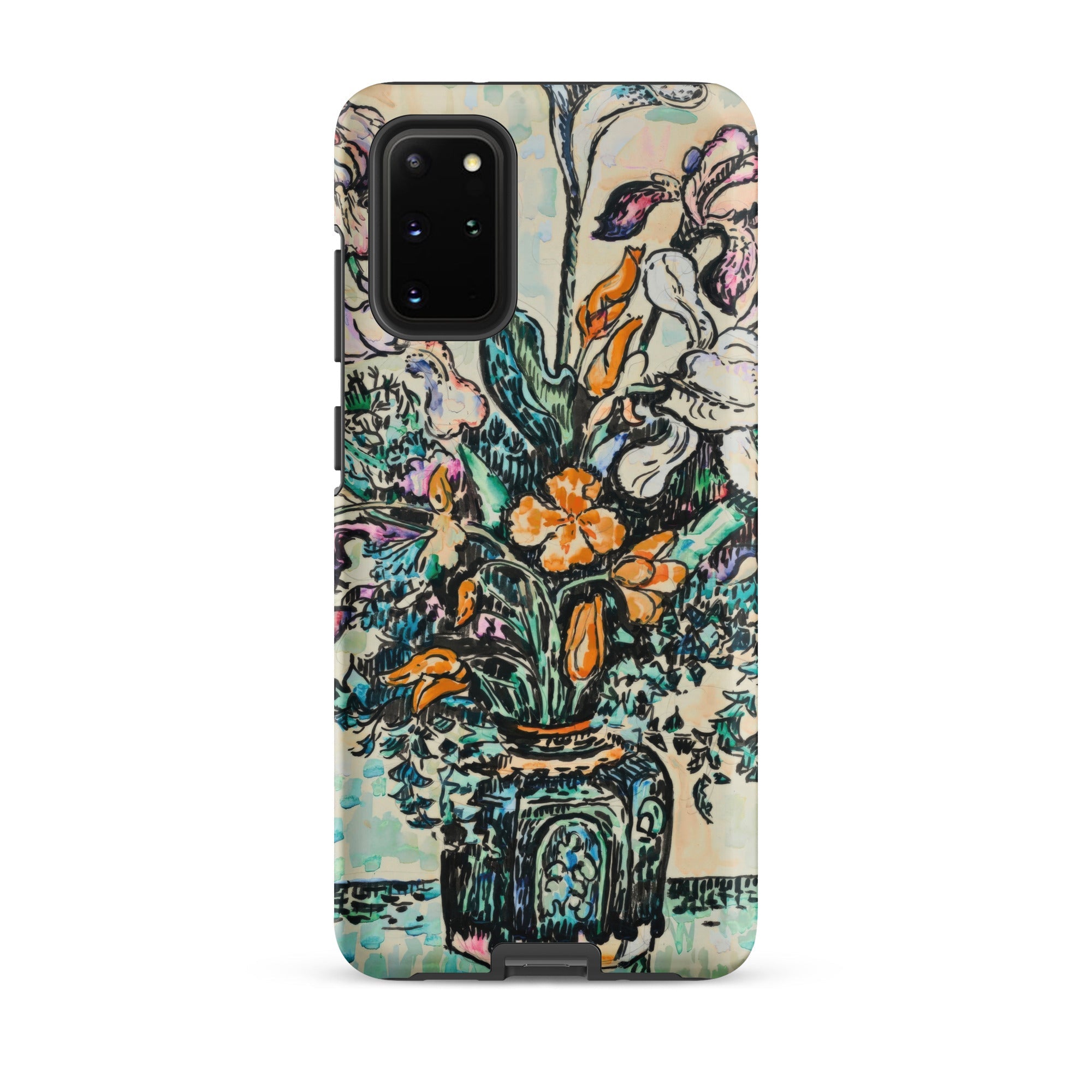 Iris Arum Tulips Paul Signac Samsung Case, Galaxy S20 Plus / Matte, Colorful Floral Vase Design Smartphone Case