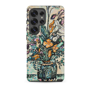 Iris Arum Tulips - Paul Signac Samsung Case, Galaxy S25 Ultra / Matte, Smartphone Case Floral Vase Painting