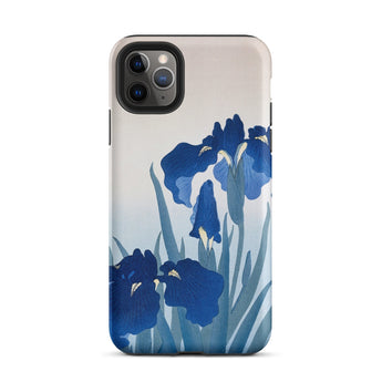 Iris Flowers - Ohara Koson Iphone Case, 11 Pro Max / Matte, Blue Iris-patterned Phone Case