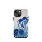 Iris Flowers Ohara Koson Iphone Case, 13 Mini / Matte, Blue Iris Flower Phone Case