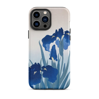 Iris Flowers - Ohara Koson Iphone Case, 13 Pro Max / Matte, Blue Iris Flower Phone Case