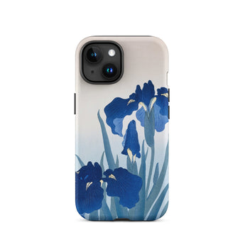 Iris Flowers - Ohara Koson Iphone Case, 15 / Matte, Blue Iris Flower Phone Case