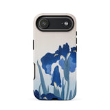 Iris Flowers - Ohara Koson Phone Case Iphone 17 Air / Matte Blue Iris Floral Phone Case White Background Black Ohara Koson Iphone, Iphone
