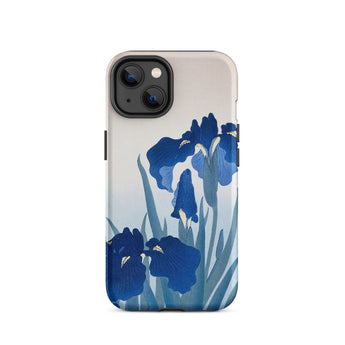 Iris Flowers - Ohara Koson Phone Case Iphone 14 / Matte Blue Iris Flower Phone Case Ohara Koson Iphone, Iphone Case, Flowers
