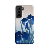 Iris Flowers - Ohara Koson Samsung Case, Galaxy S21 Fe / Matte, Phone Case Blue Iris Floral Design