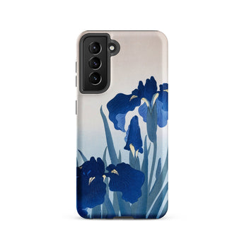 Iris Flowers - Ohara Koson Samsung Case, Galaxy S21 / Matte, Phone Case Blue Iris Floral Design