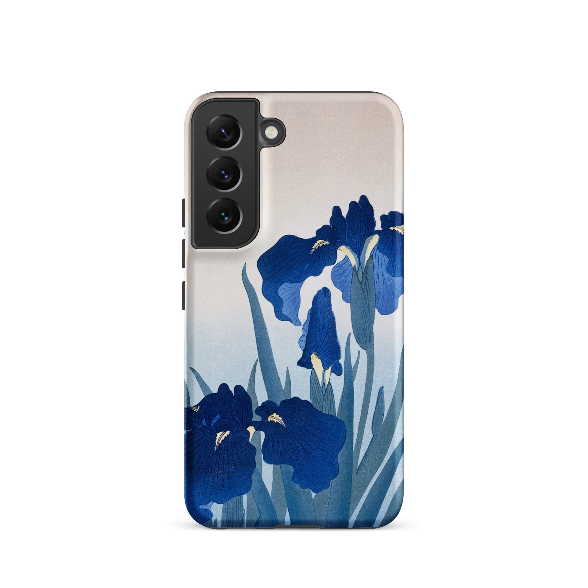 Iris Flowers Ohara Koson Samsung Case, Galaxy S22 / Matte, Smartphone Case Blue Iris Floral Design