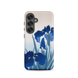 Iris Flowers - Ohara Koson Samsung Case, Galaxy S25 / Matte, Phone Case Blue Iris Floral Design