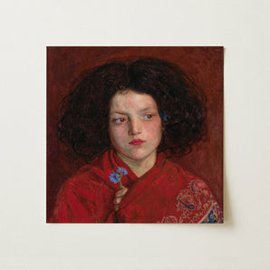 Irish Girl - Ford Madox Brown Art Print / Canvas, 12x12’’ / 31x31cm / Unframed / no Border, Posters Prints & Visual Artwork, Toby Leon