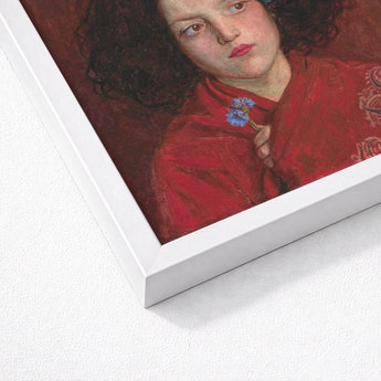 Irish Girl - Ford Madox Brown Art Print / Canvas Framed Portrait Young Woman Dark Curly Hair Vibrant, Florid Cheek Prints