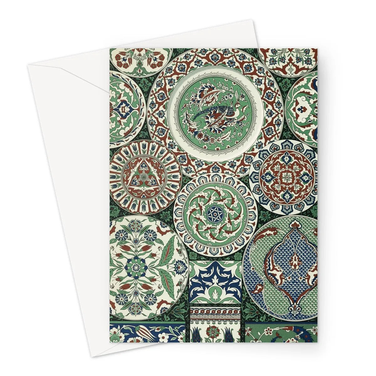 Islamic Pattern - Auguste Racinet Arabesque Greeting Card - A5 Portrait / 1 Card - Greeting & Note Cards - Aesthetic Art